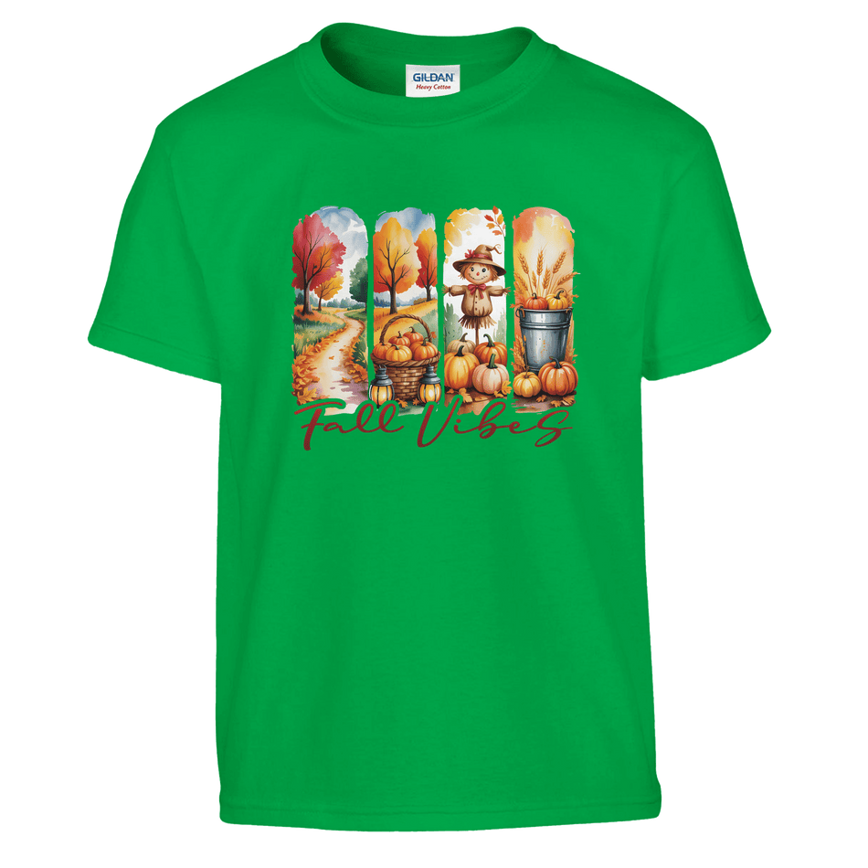 Kids' Fall Vibes T-Shirt – Autumn, Halloween & Thanksgiving Design - KPAP Canada