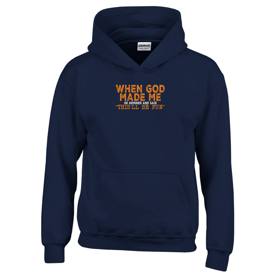 When God Made Me Kids Classic Pullover Hoodie - KPAP Canada
