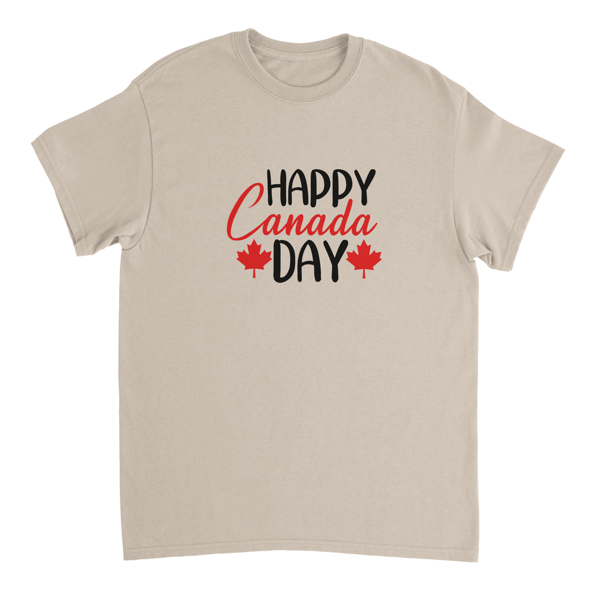 Happy Canada Day T-Shirt – Festive Maple Leaf Design, Premium Cotton, Classic Fit - KPAP Canada