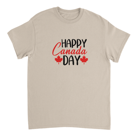 Happy Canada Day T-Shirt – Festive Maple Leaf Design, Premium Cotton, Classic Fit - KPAP Canada