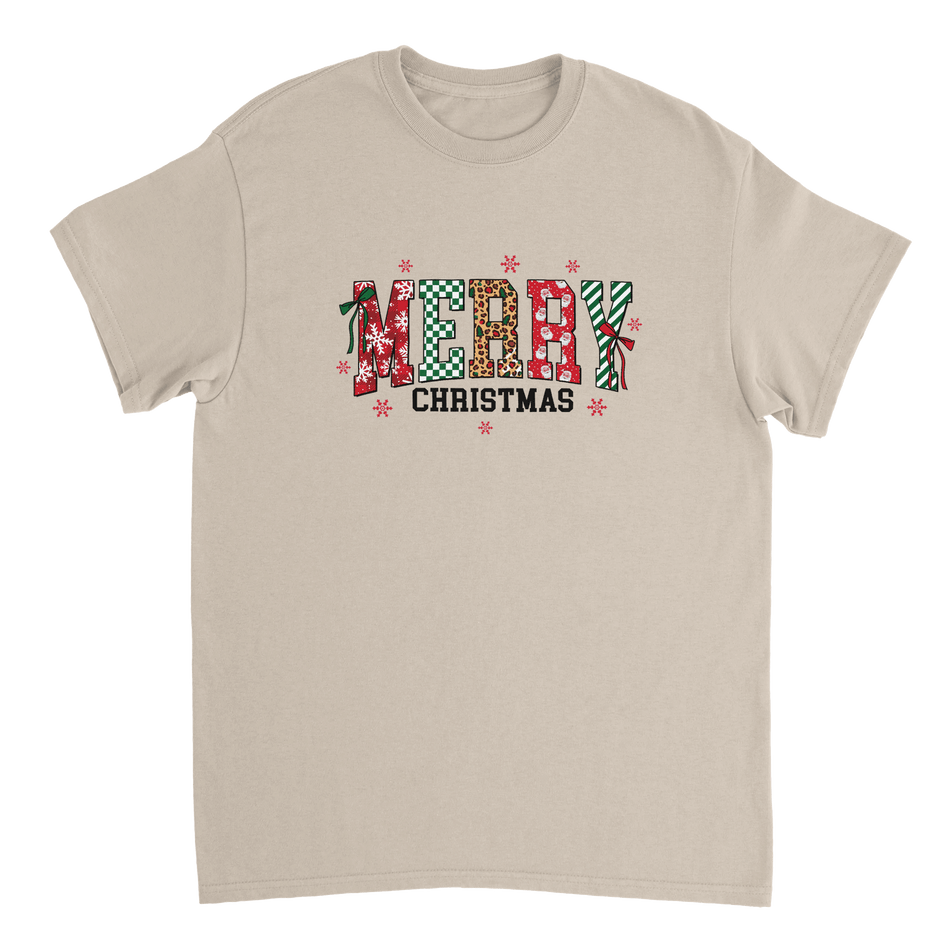 Merry Christmas Heavyweight Cotton T-Shirt – Classic Fit Holiday Apparel - KPAP Canada