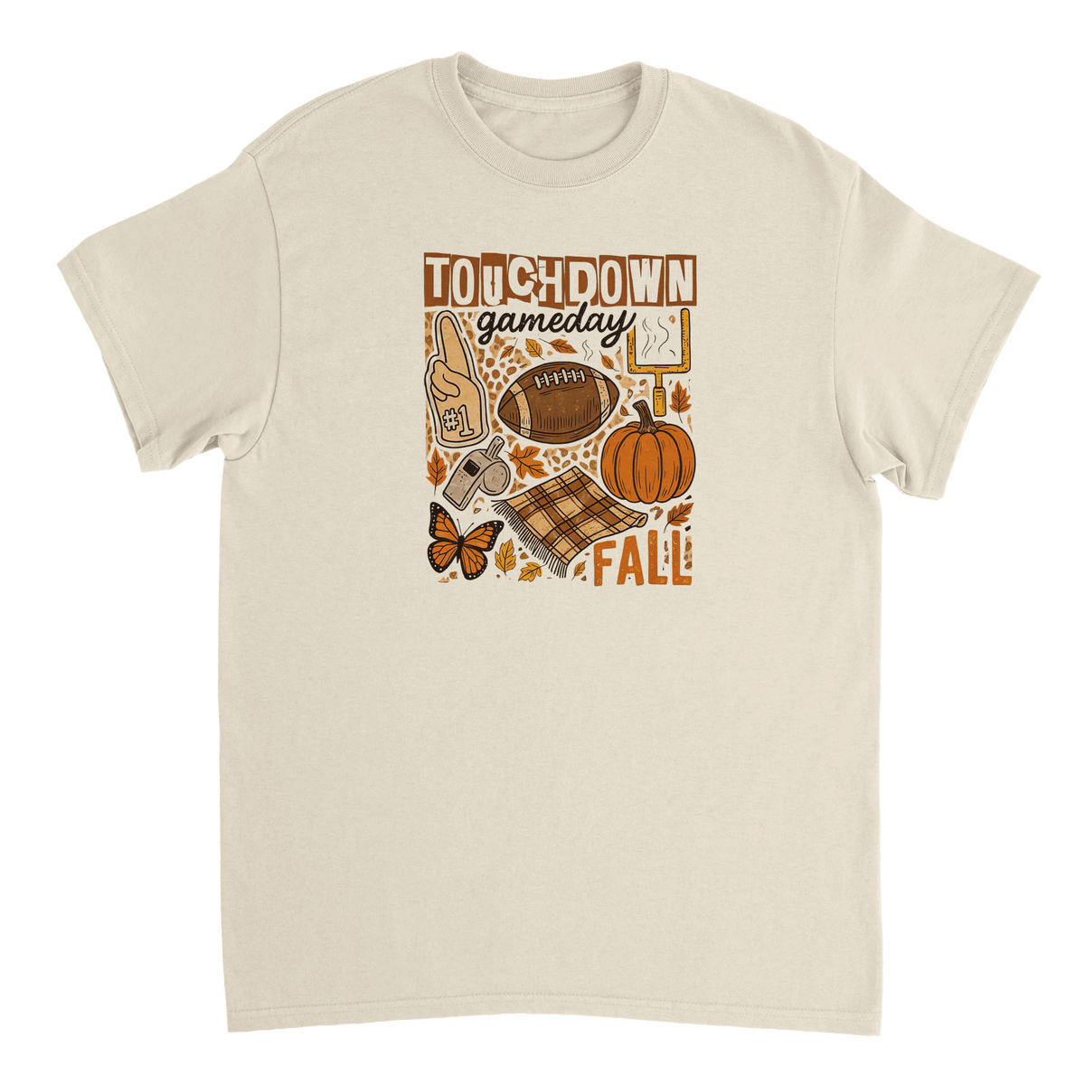 Touchdown Gameday Fall T-Shirt – Premium Cotton, Cozy Autumn Vibes, Celebrate Football Season in Style - KPAP Canada