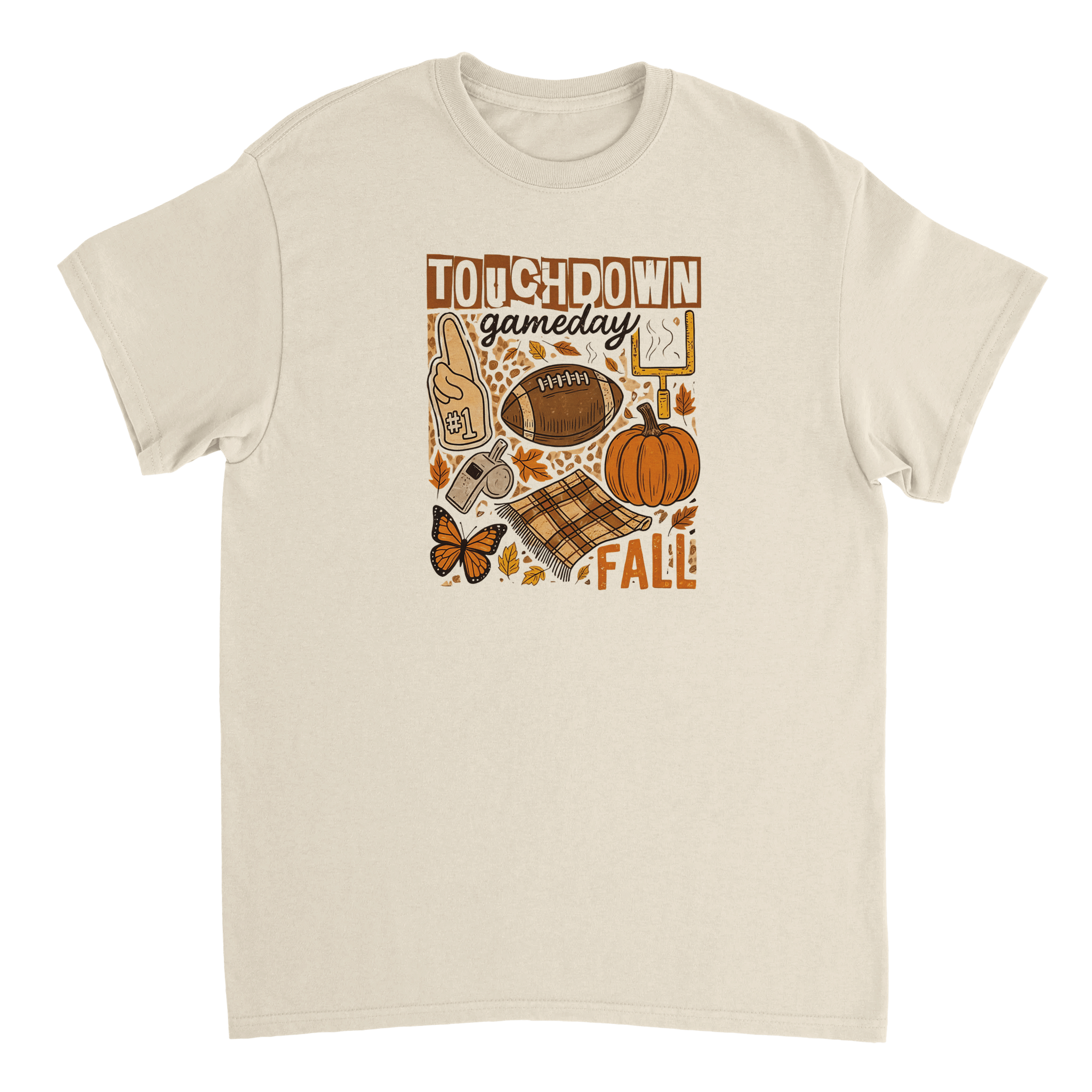 Touchdown Gameday Fall T-Shirt – Premium Cotton, Cozy Autumn Vibes, Celebrate Football Season in Style - KPAP Canada