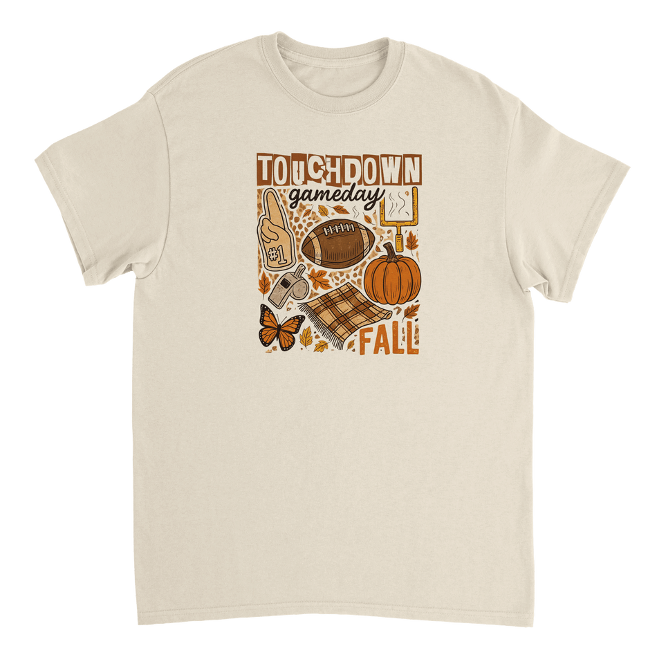 Touchdown Gameday Fall T-Shirt – Premium Cotton, Cozy Autumn Vibes, Celebrate Football Season in Style - KPAP Canada