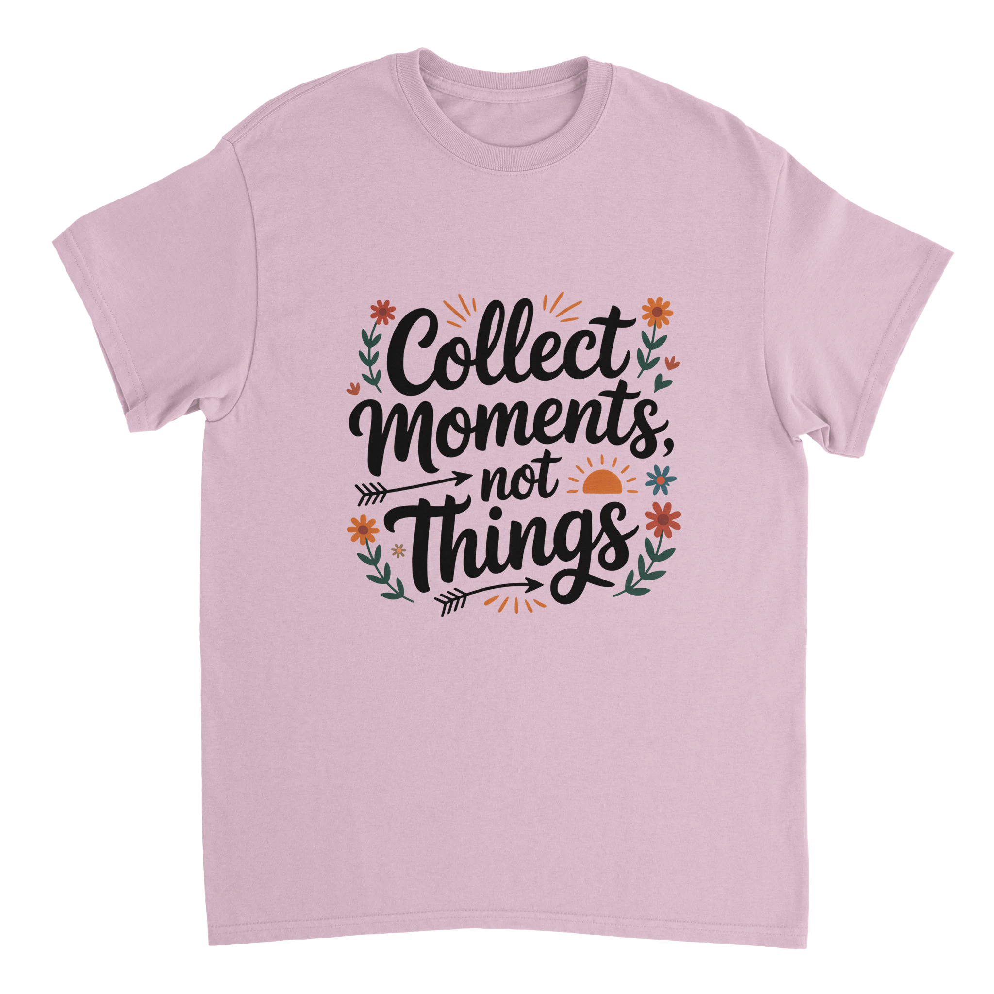 Collect Moments Not Things Cotton T-Shirt – Classic Fit Casual Wear - KPAP Canada