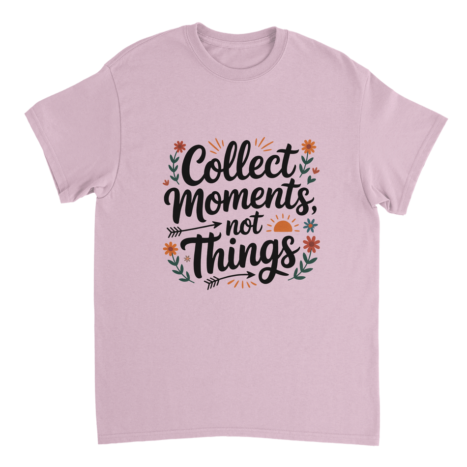 Collect Moments Not Things Cotton T-Shirt – Classic Fit Casual Wear - KPAP Canada