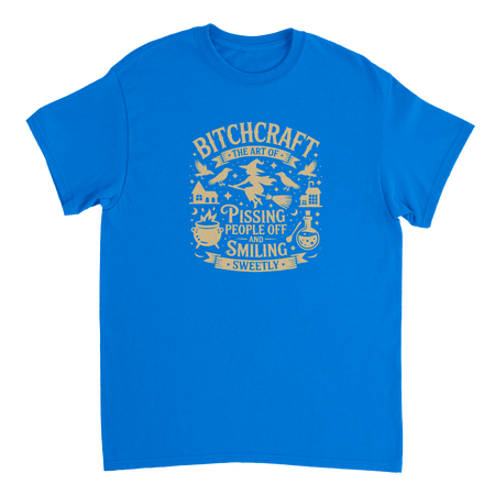 Bitchcraft: The Art of Pissing People Off & Smiling Sweetly T-Shirt – Witchy, Sassy & Spooky Cotton Tee - KPAP Canada
