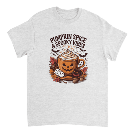 Spooky Pumpkin Spice Latte T-Shirt – Autumn Vibes, Halloween Fun, Heavyweight Cotton Tee - KPAP Canada
