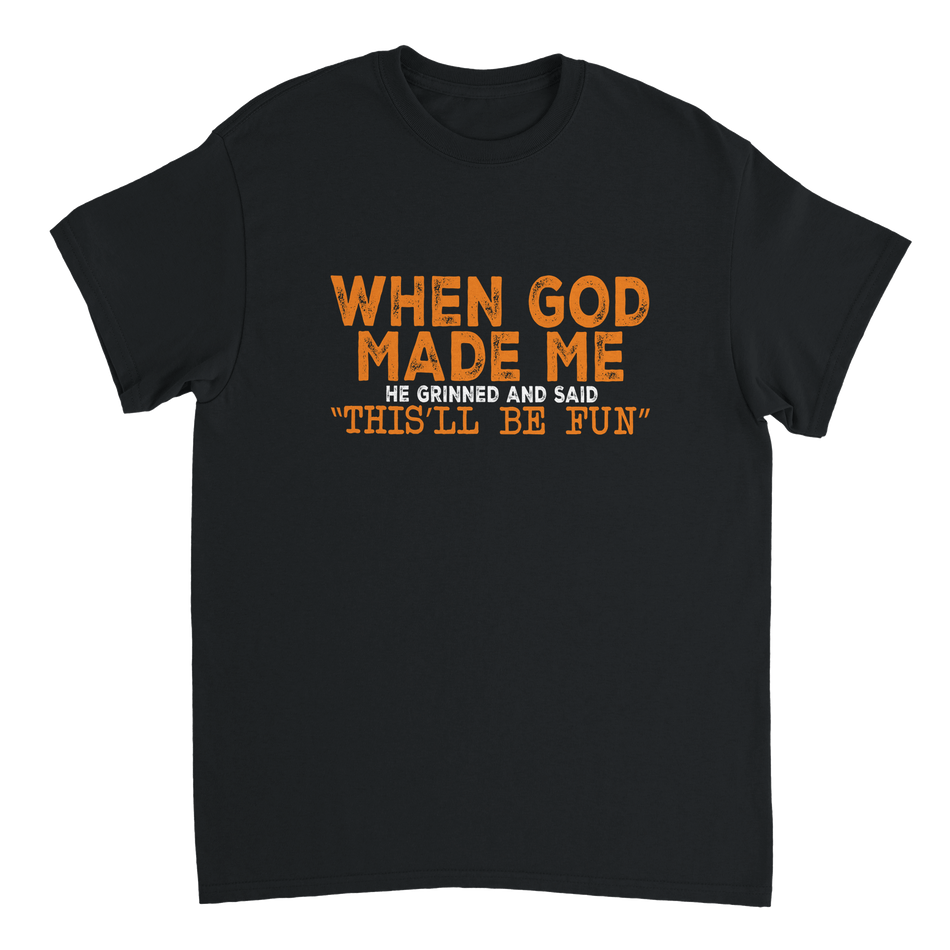 "This'll Be Fun" T-Shirt – Heavyweight Cotton, Classic Fit, Durable Casual Wear in Your Choice of Fun Hues - KPAP Canada