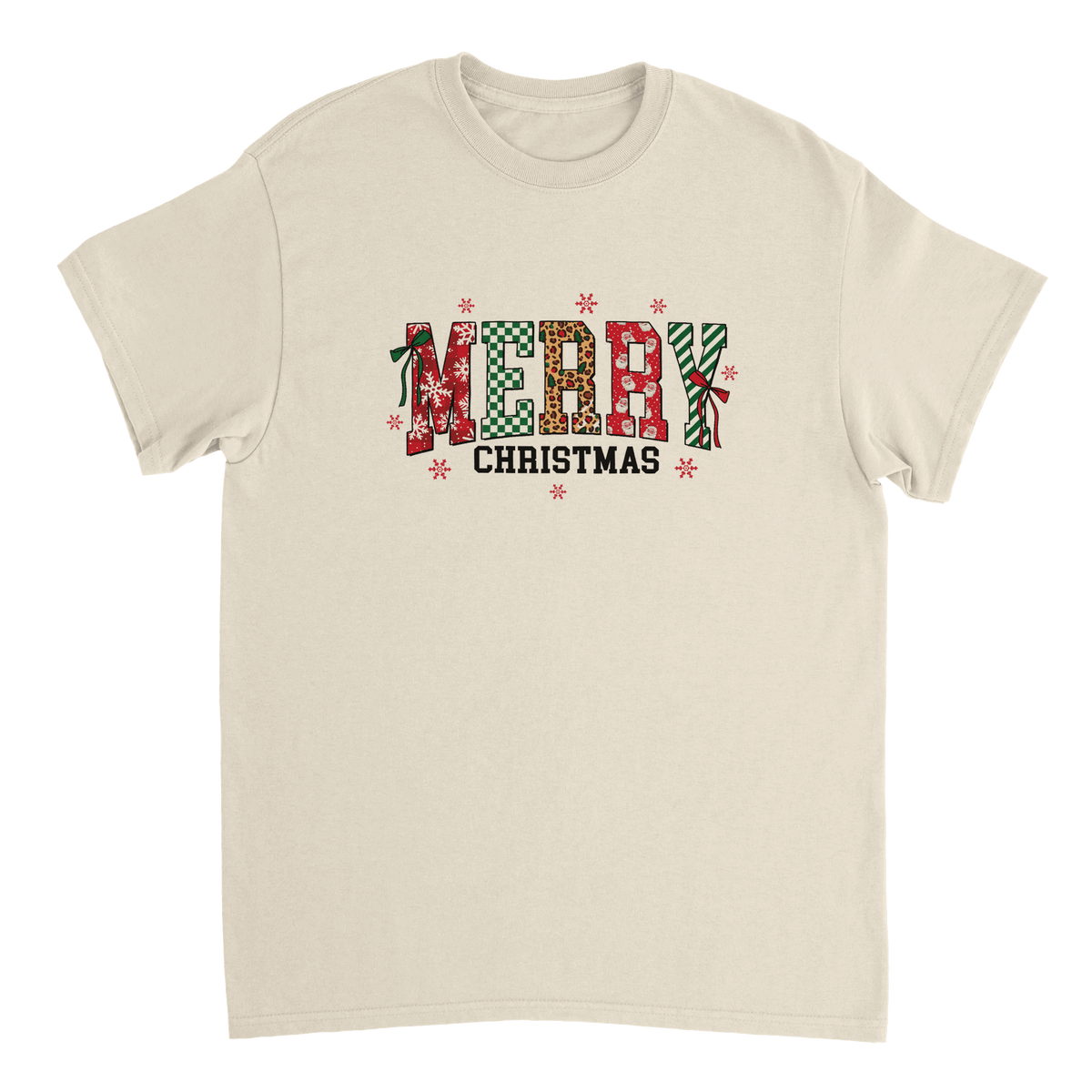 Merry Christmas Heavyweight Cotton T-Shirt – Classic Fit Holiday Apparel - KPAP Canada