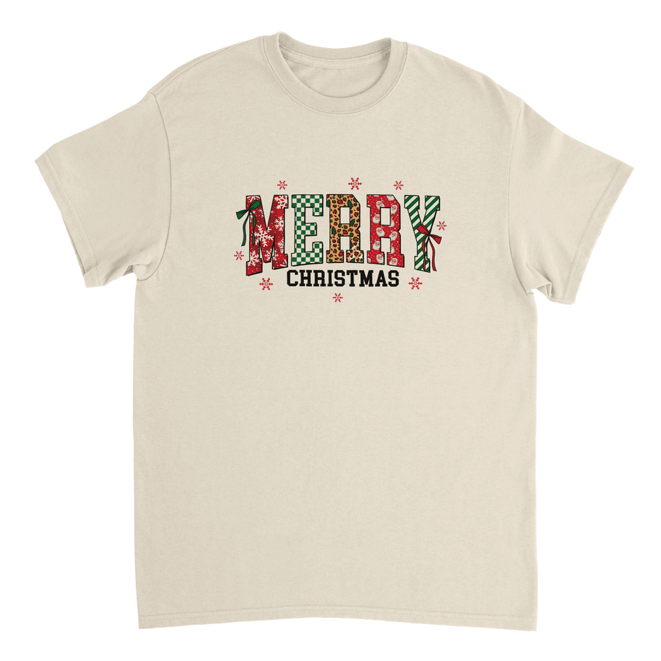 Merry Christmas Heavyweight Cotton T-Shirt – Classic Fit Holiday Apparel - KPAP Canada