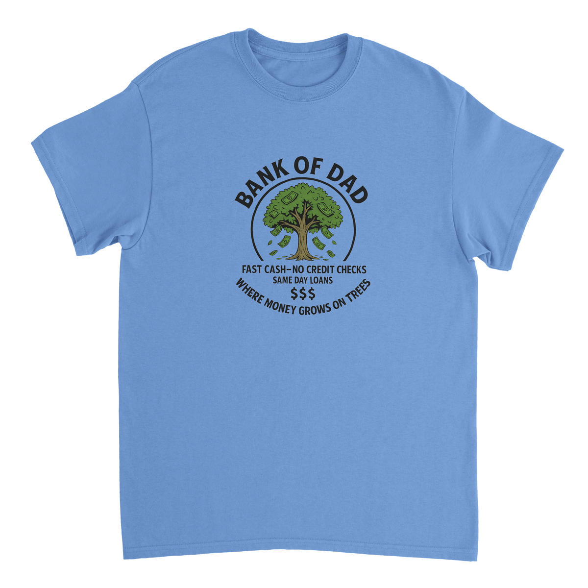 Bank of Dad T-Shirt – Humorous Money Tree Design, Heavyweight Cotton, Classic Fit for Everyday Fun - KPAP Canada