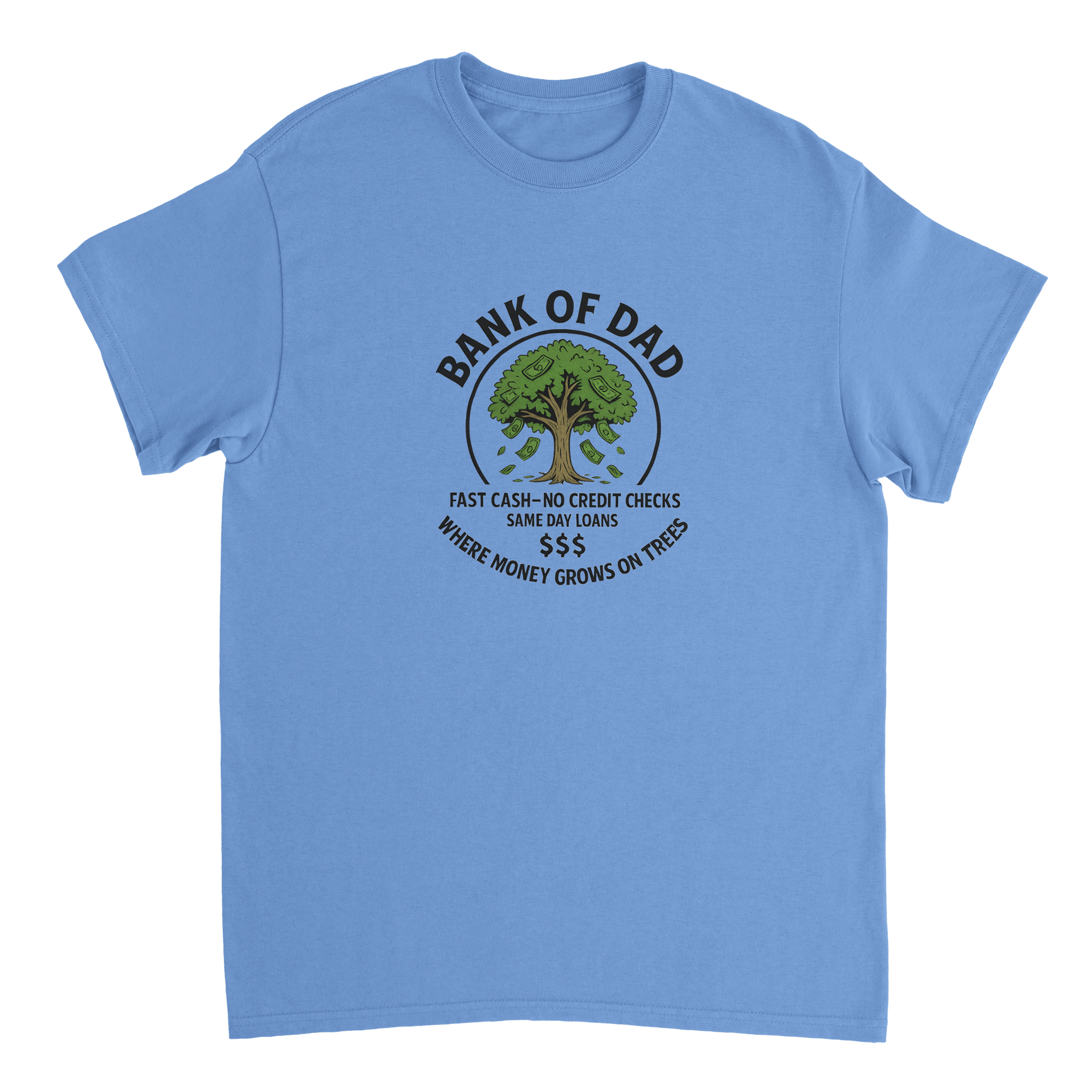 Bank of Dad T-Shirt – Humorous Money Tree Design, Heavyweight Cotton, Classic Fit for Everyday Fun - KPAP Canada