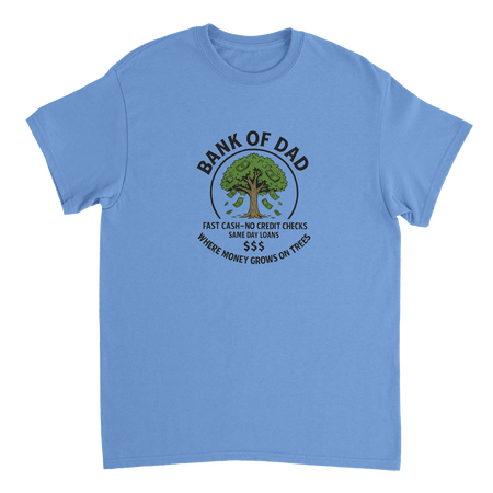 Bank of Dad T-Shirt – Humorous Money Tree Design, Heavyweight Cotton, Classic Fit for Everyday Fun - KPAP Canada