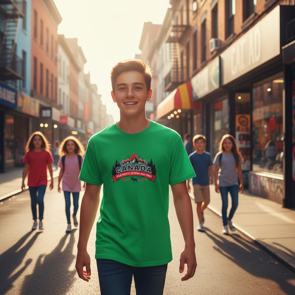 Kids' T-Shirt - Canada True North Strong & Free Design - KPAP Canada