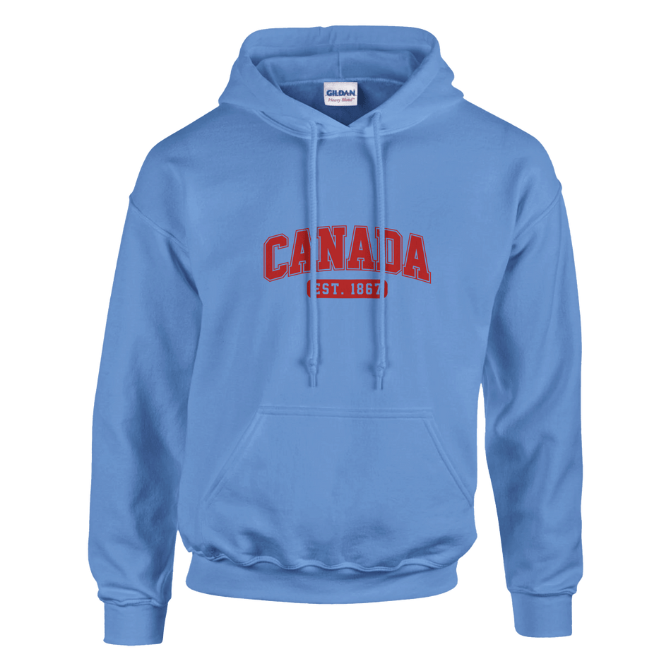 Unisex Canada Est. 1867 Hoodie – Soft Blend Heavyweight Design - KPAP Canada