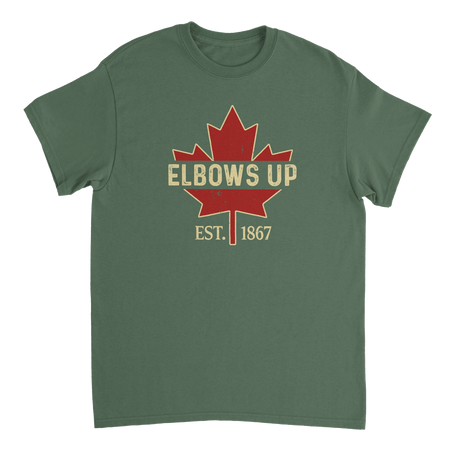 Elbows Up Canada! Classic Fit Cotton T-Shirt – Durable Casual Wear - KPAP Canada