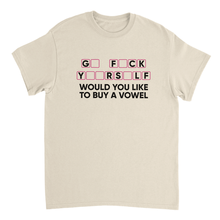 Humorous T-Shirt - 'Would You Like to Buy a Vowel?' Attitude Apparel - KPAP Canada