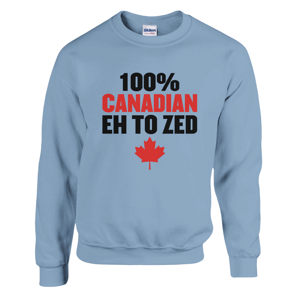 Classic Canadian Sweatshirt - 100% Canadian Eh to Z Design - KPAP Canada