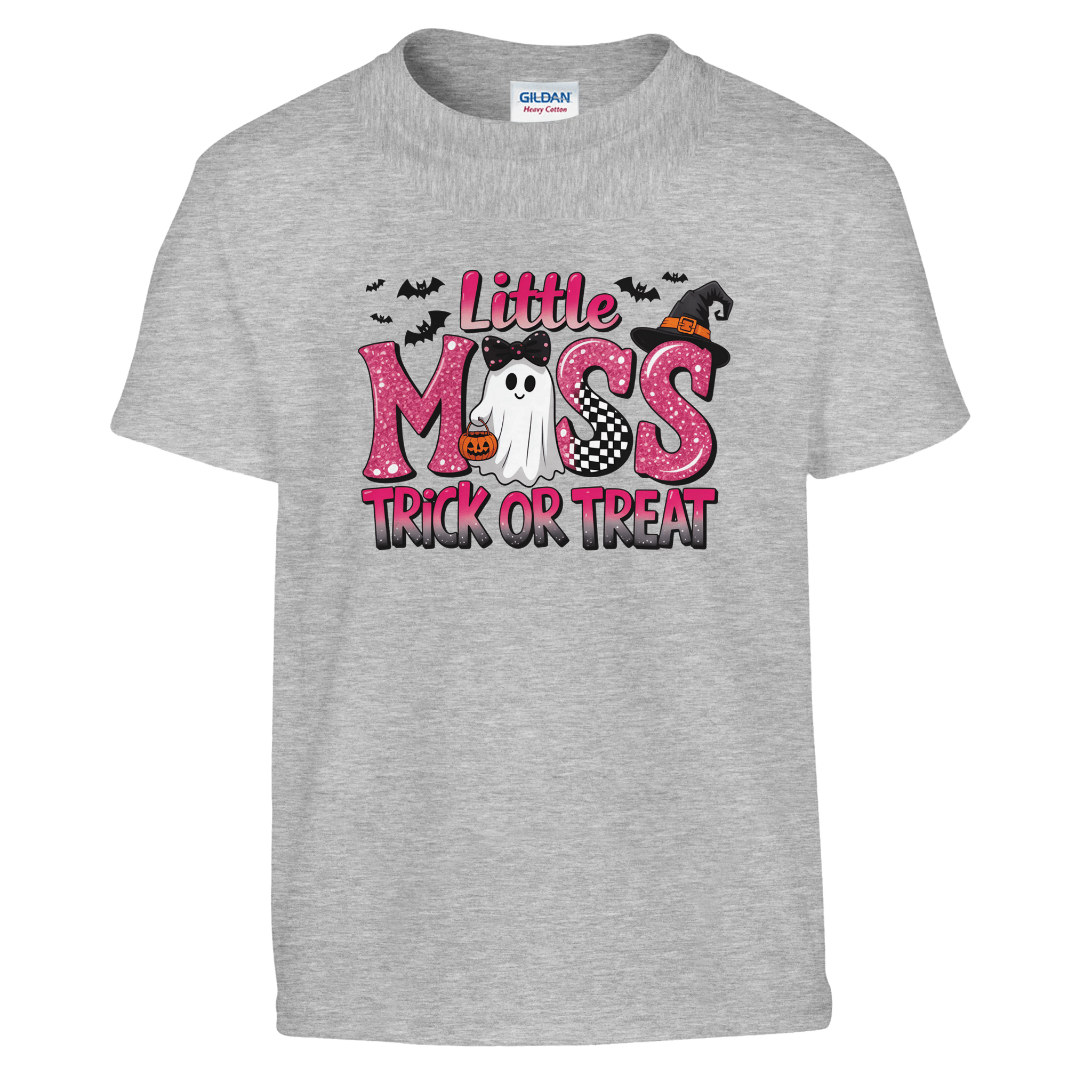 Little Miss Trick or Treat Kids Heavy Cotton T-Shirt - KPAP Canada