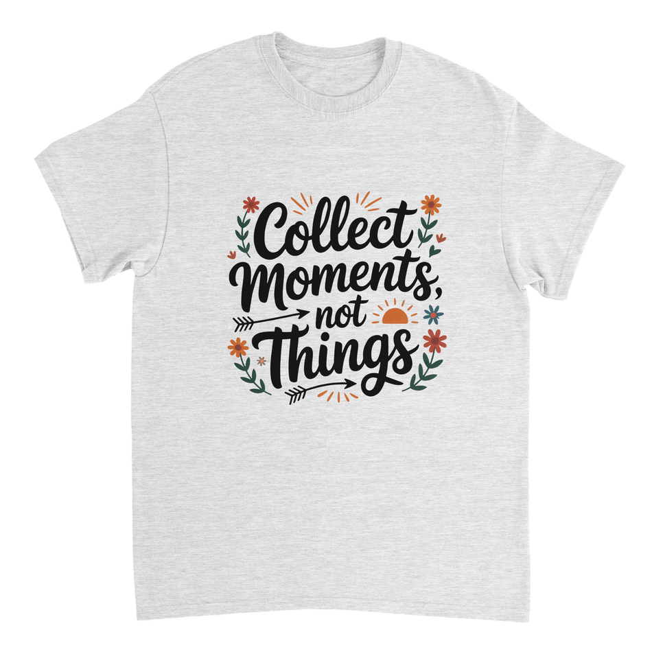 Collect Moments Not Things Cotton T-Shirt – Classic Fit Casual Wear - KPAP Canada