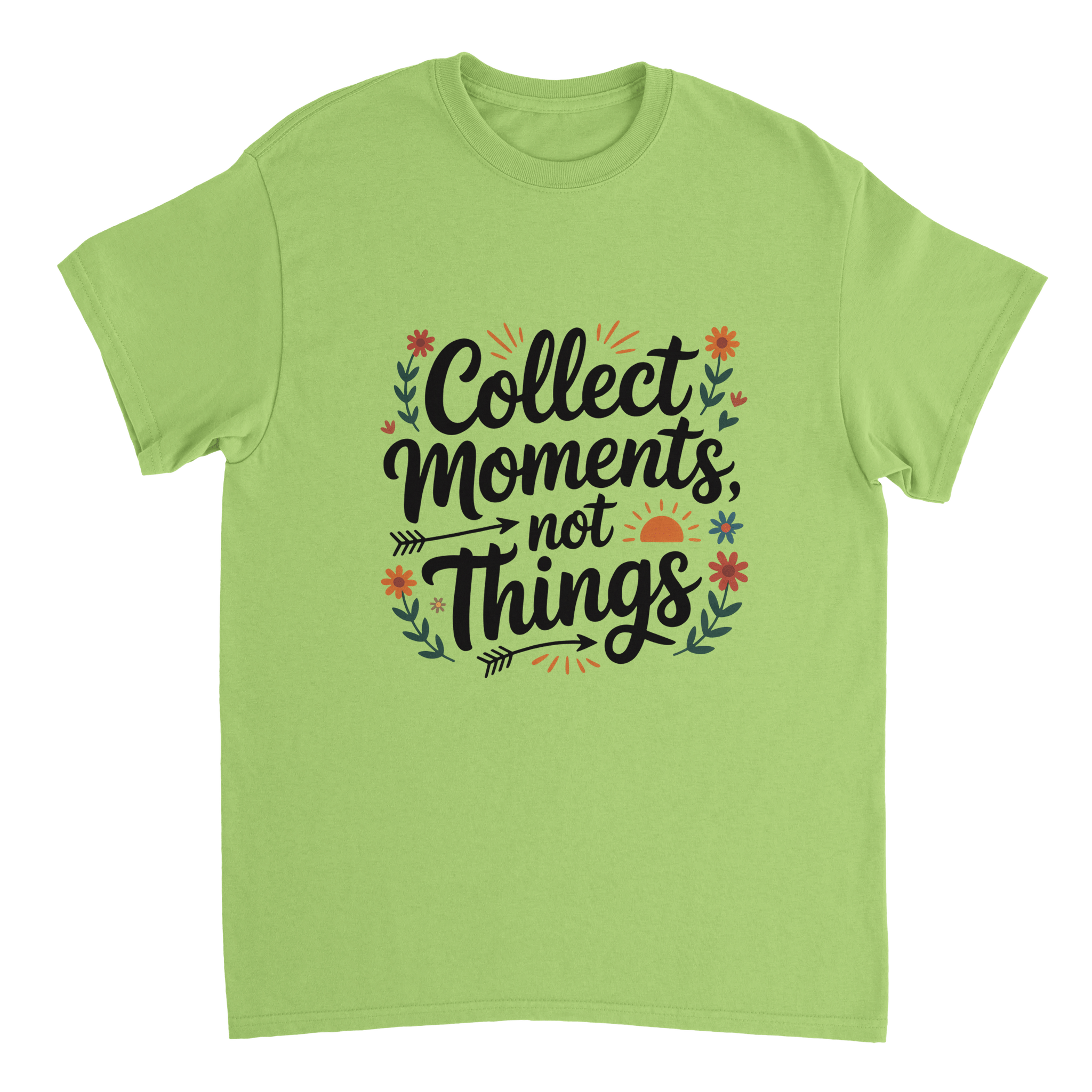 Collect Moments Not Things Cotton T-Shirt – Classic Fit Casual Wear - KPAP Canada