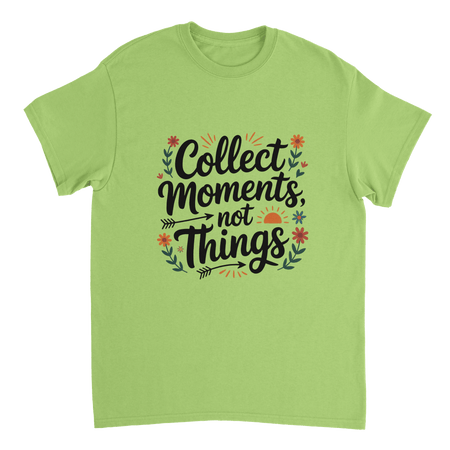 Collect Moments Not Things Cotton T-Shirt – Classic Fit Casual Wear - KPAP Canada