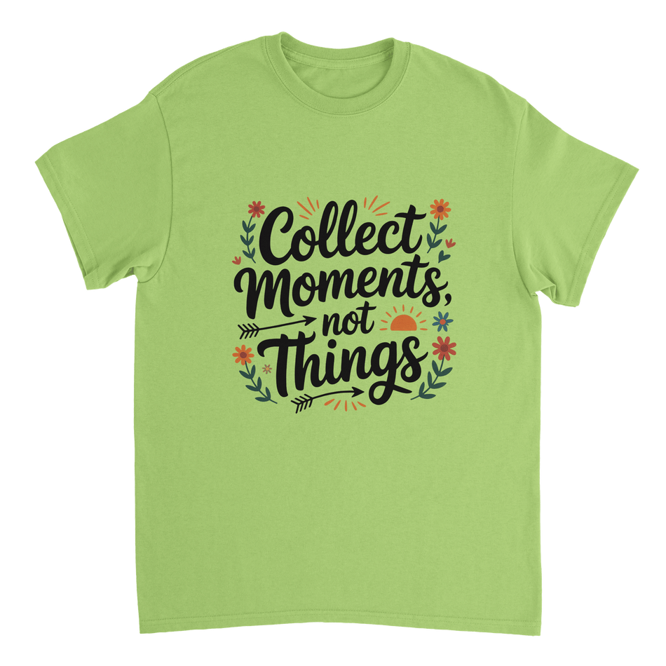Collect Moments Not Things Cotton T-Shirt – Classic Fit Casual Wear - KPAP Canada