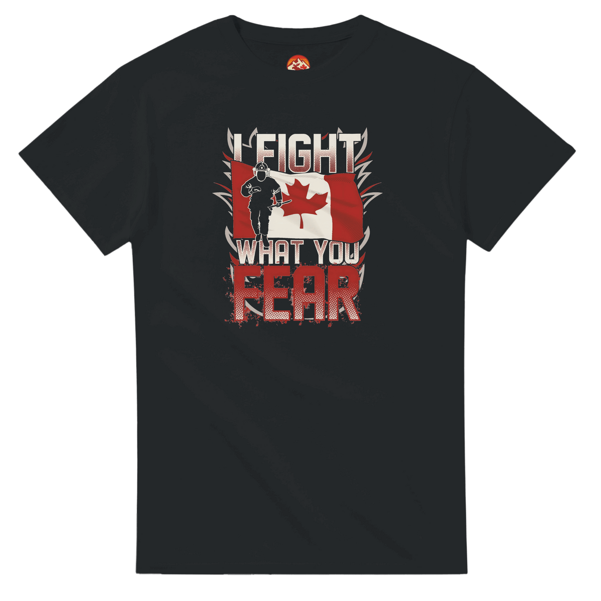 Canadian Firefighter Unisex Heavy Cotton T-Shirt - 'I Fight What You Fear' Classic Tee - KPAP Canada