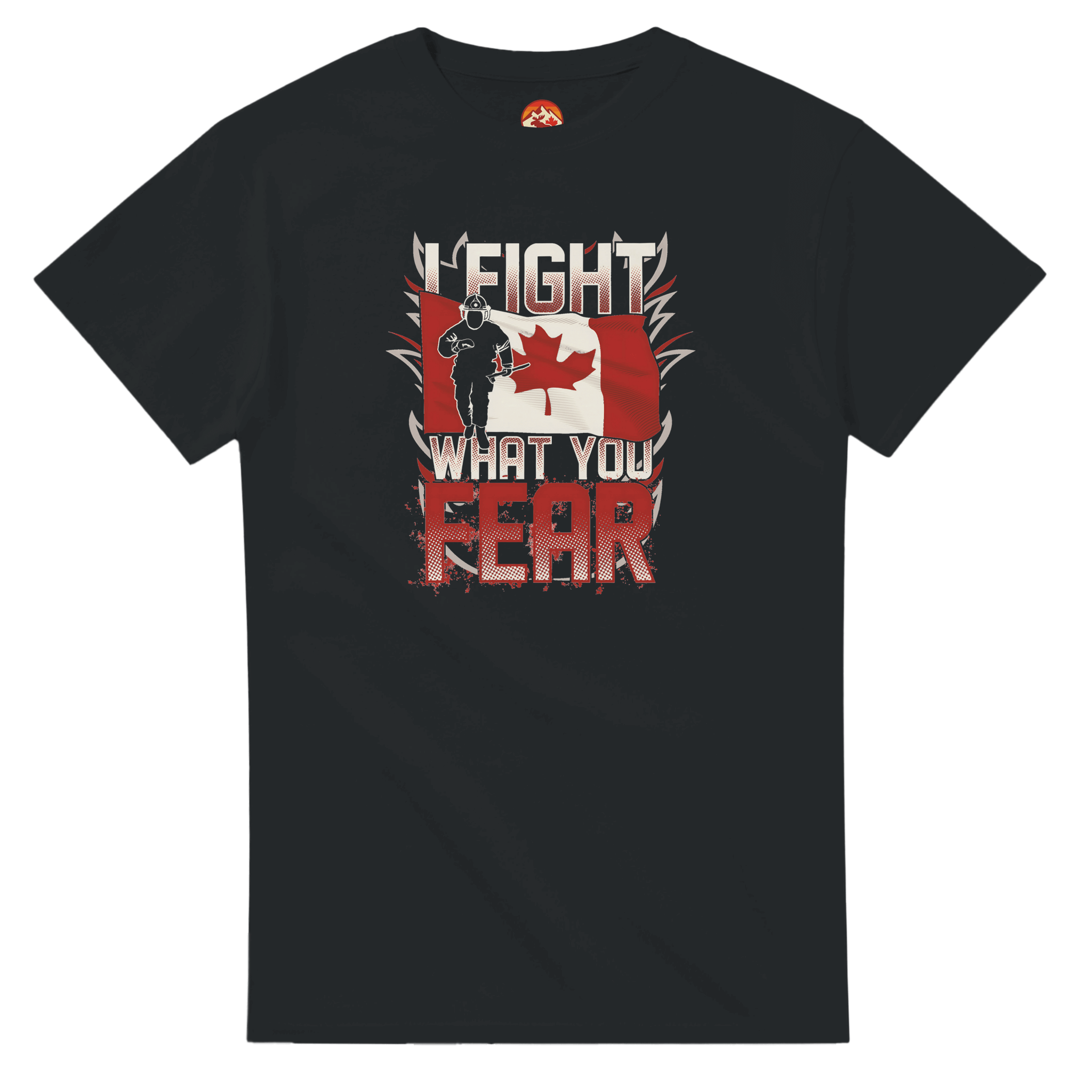 Canadian Firefighter Unisex Heavy Cotton T-Shirt - 'I Fight What You Fear' Classic Tee - KPAP Canada