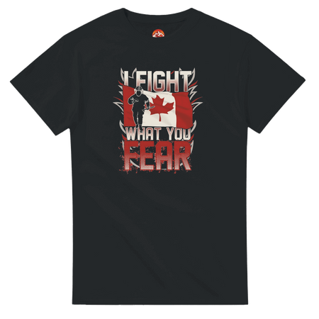 Canadian Firefighter Unisex Heavy Cotton T-Shirt - 'I Fight What You Fear' Classic Tee - KPAP Canada