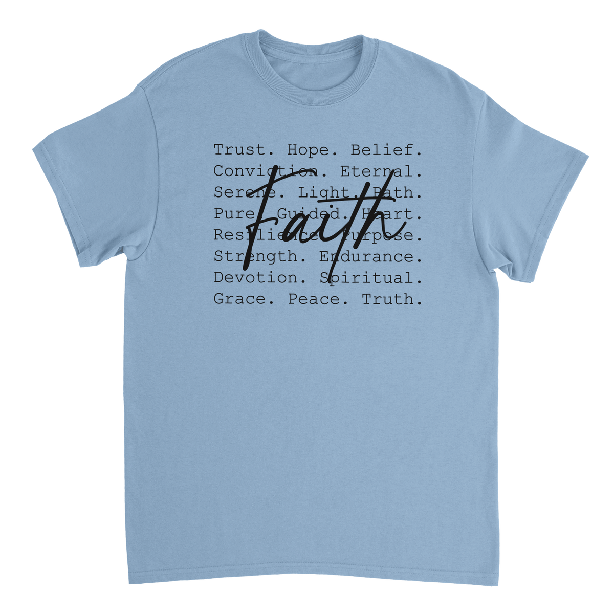 Faith Inspired Heavyweight Cotton T-Shirt – Classic Fit & Comfortable - KPAP Canada
