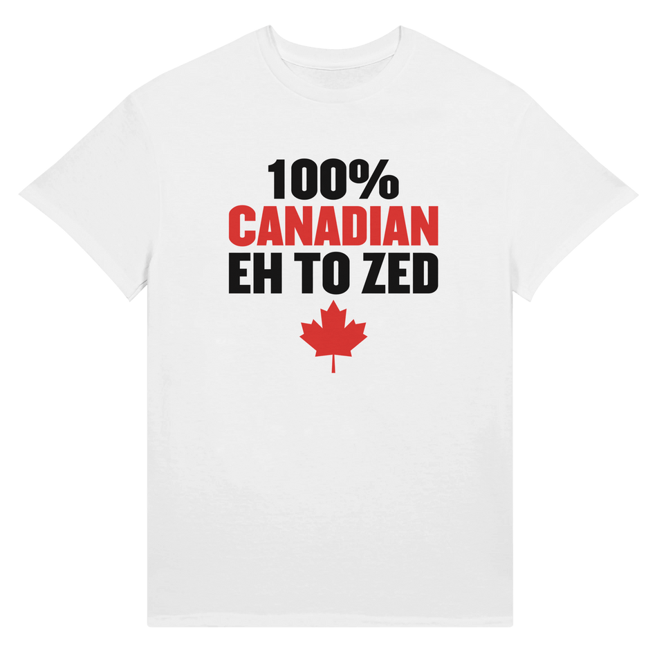 100% Canadian Eh to Z Unisex Ultra Cotton T-Shirt – Classic Canadian Pride - KPAP Canada