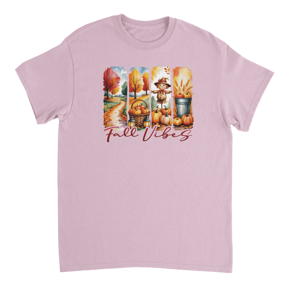 Autumn Harvest "Fall Vibes" T-Shirt – Heavyweight Cotton, Classic Fit, Durable Casual Wear - KPAP Canada