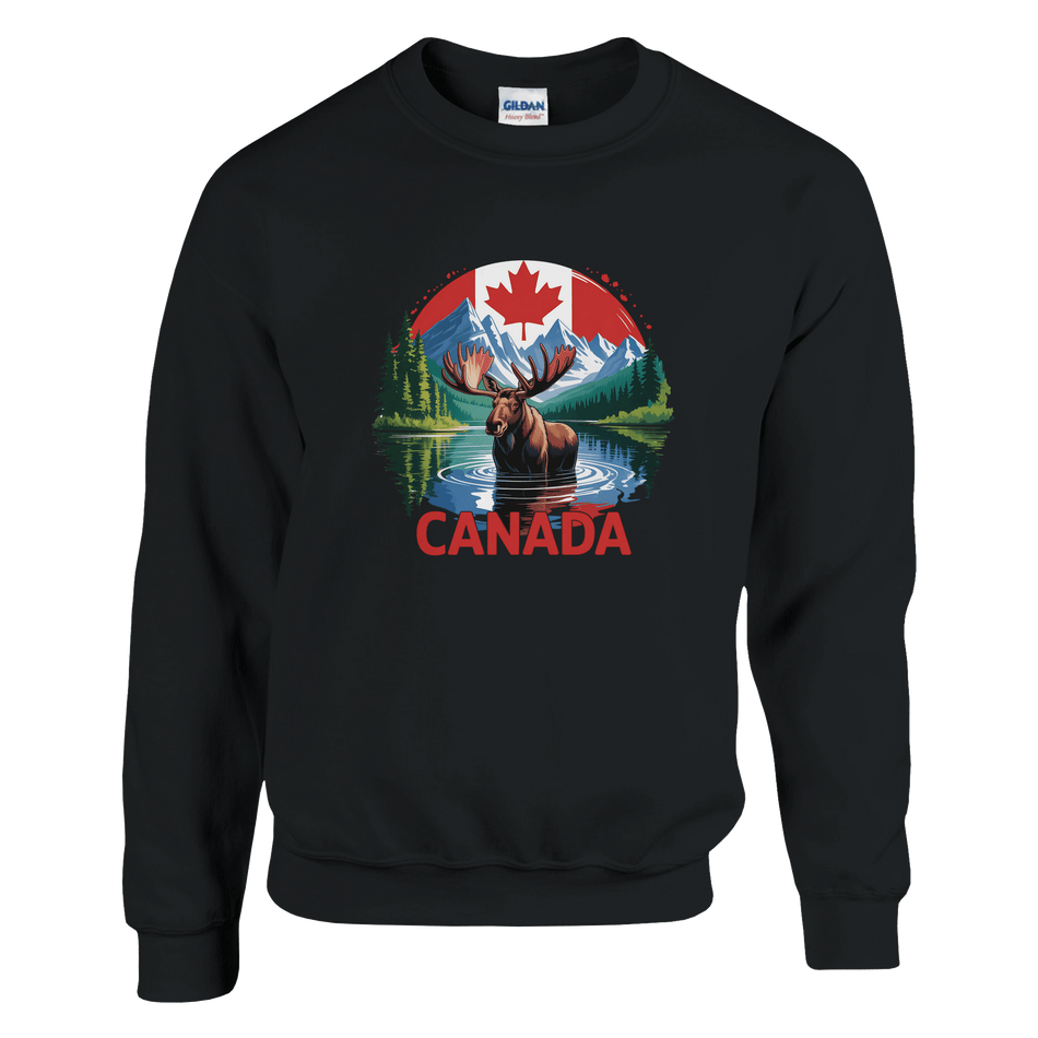Canada Moose & Mountains Heavy Blend Sweatshirt – Classic Comfort - KPAP Canada