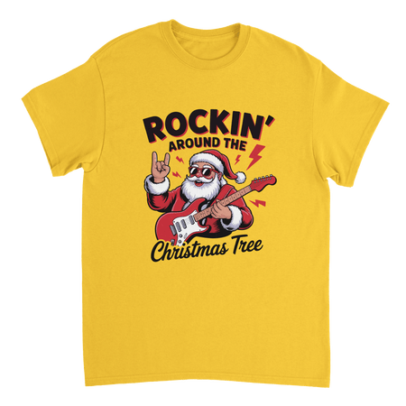 Rockin' Around the Christmas Tree Cotton T-Shirt – Classic Fit Holiday Apparel - KPAP Canada