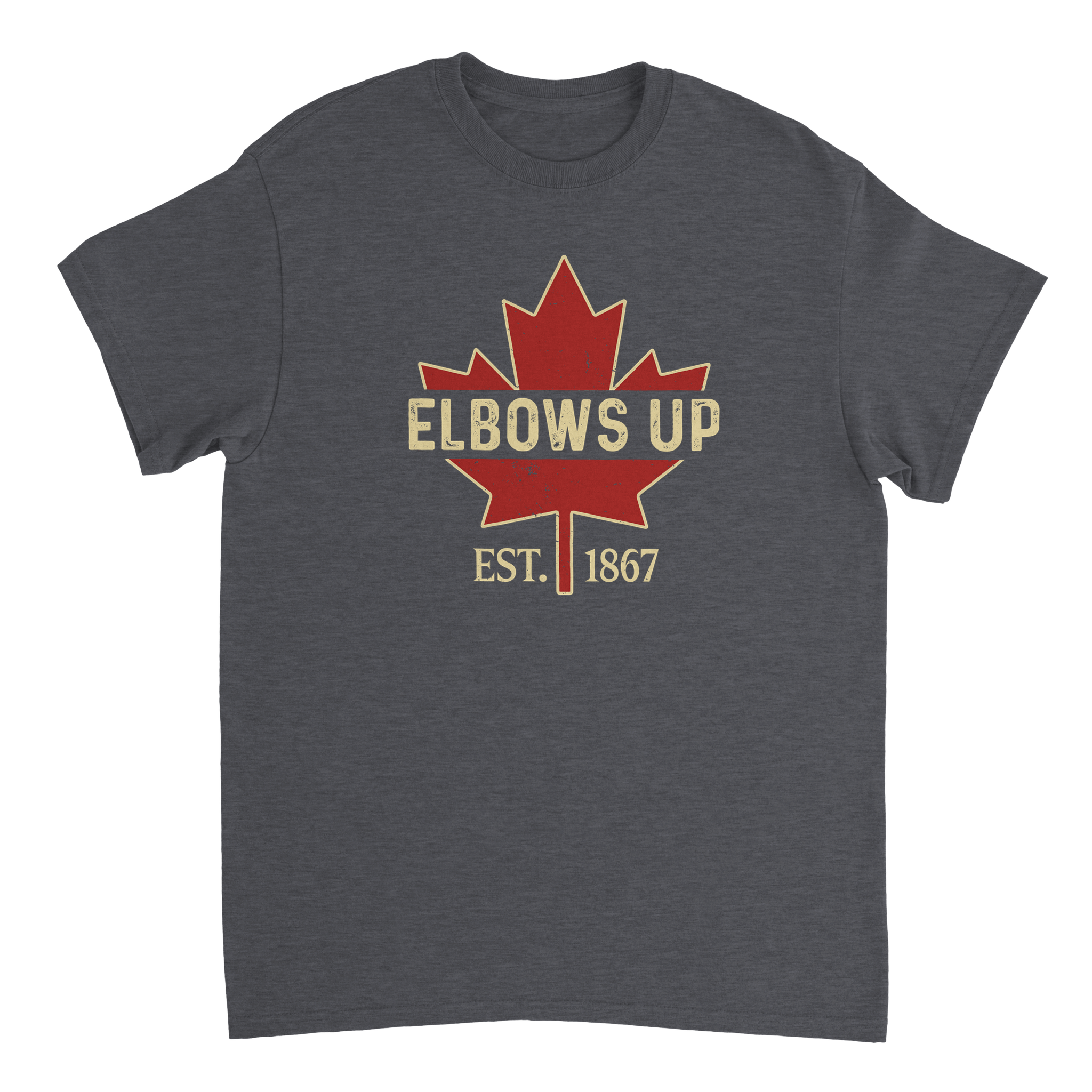 Elbows Up Canada! Classic Fit Cotton T-Shirt – Durable Casual Wear - KPAP Canada
