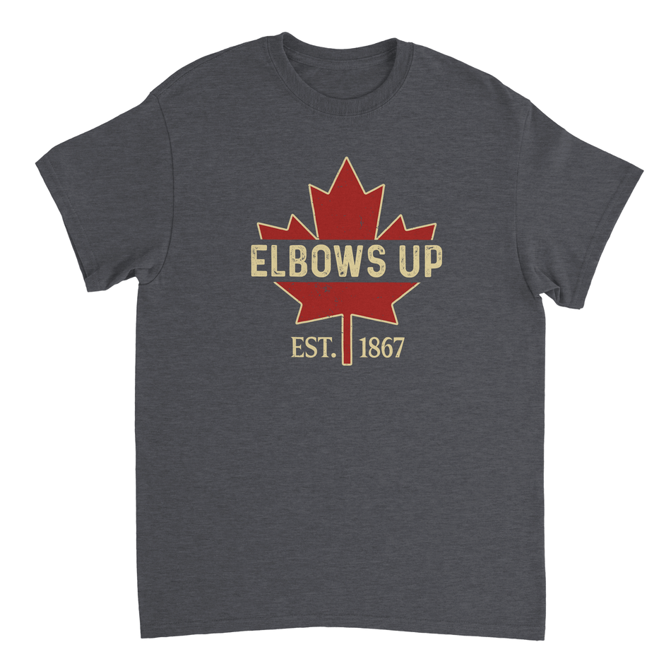 Elbows Up Canada! Classic Fit Cotton T-Shirt – Durable Casual Wear - KPAP Canada