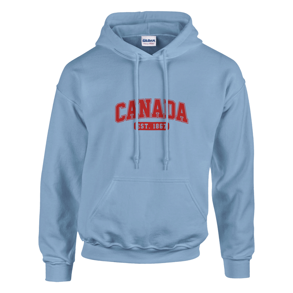 Unisex Canada Est. 1867 Hoodie – Soft Blend Heavyweight Design - KPAP Canada