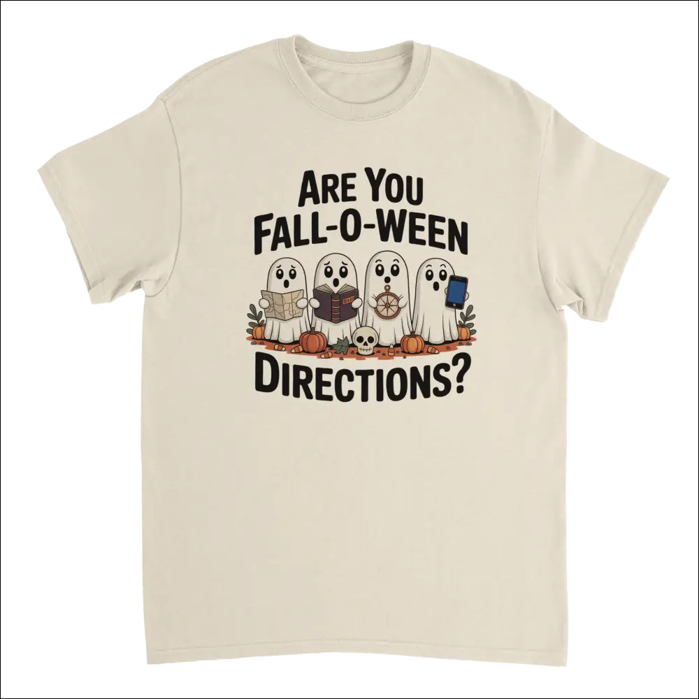 Funny Halloween ghost t-shirt with books, wheel, phone, pumpkins