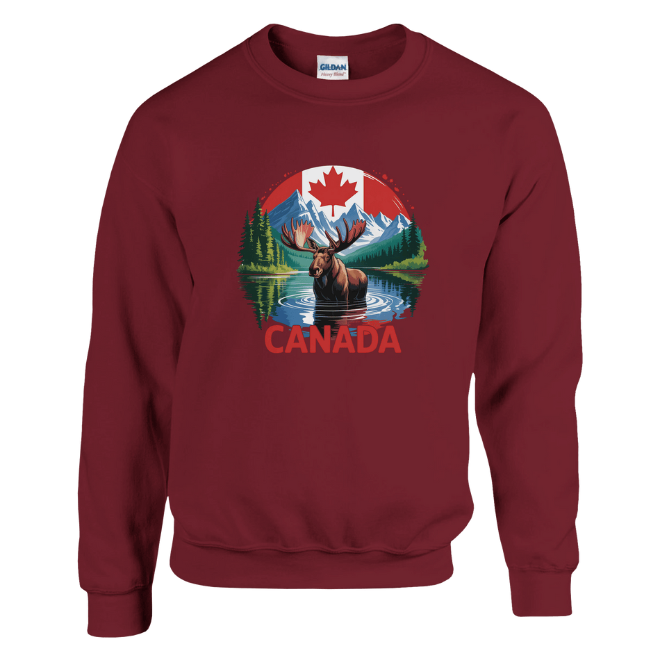 Canada Moose & Mountains Heavy Blend Sweatshirt – Classic Comfort - KPAP Canada