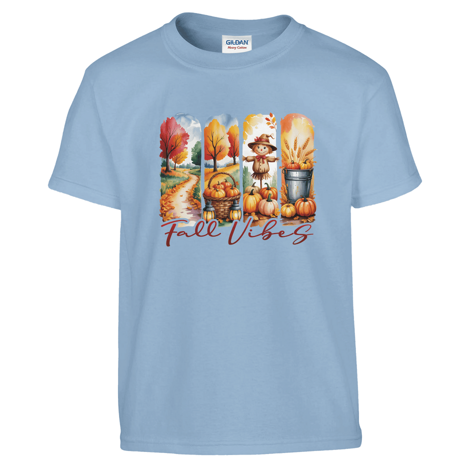 Kids' Fall Vibes T-Shirt – Autumn, Halloween & Thanksgiving Design - KPAP Canada