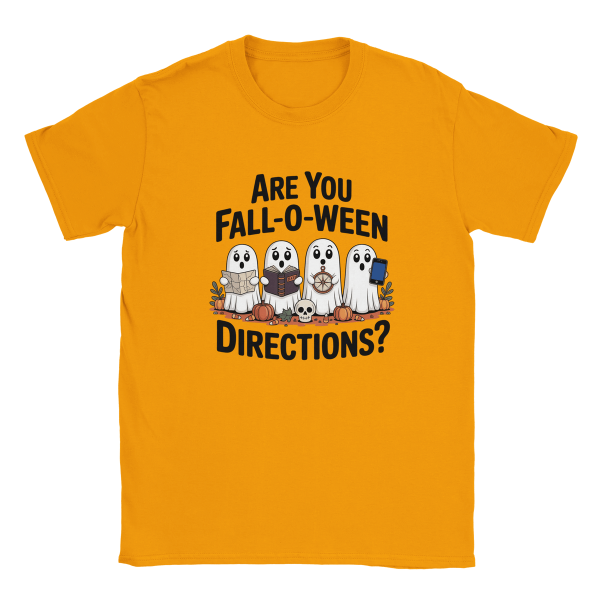 Halloween T-Shirt – Are You Fall - O - Ween Directions? Fun Design - KPAP Canada