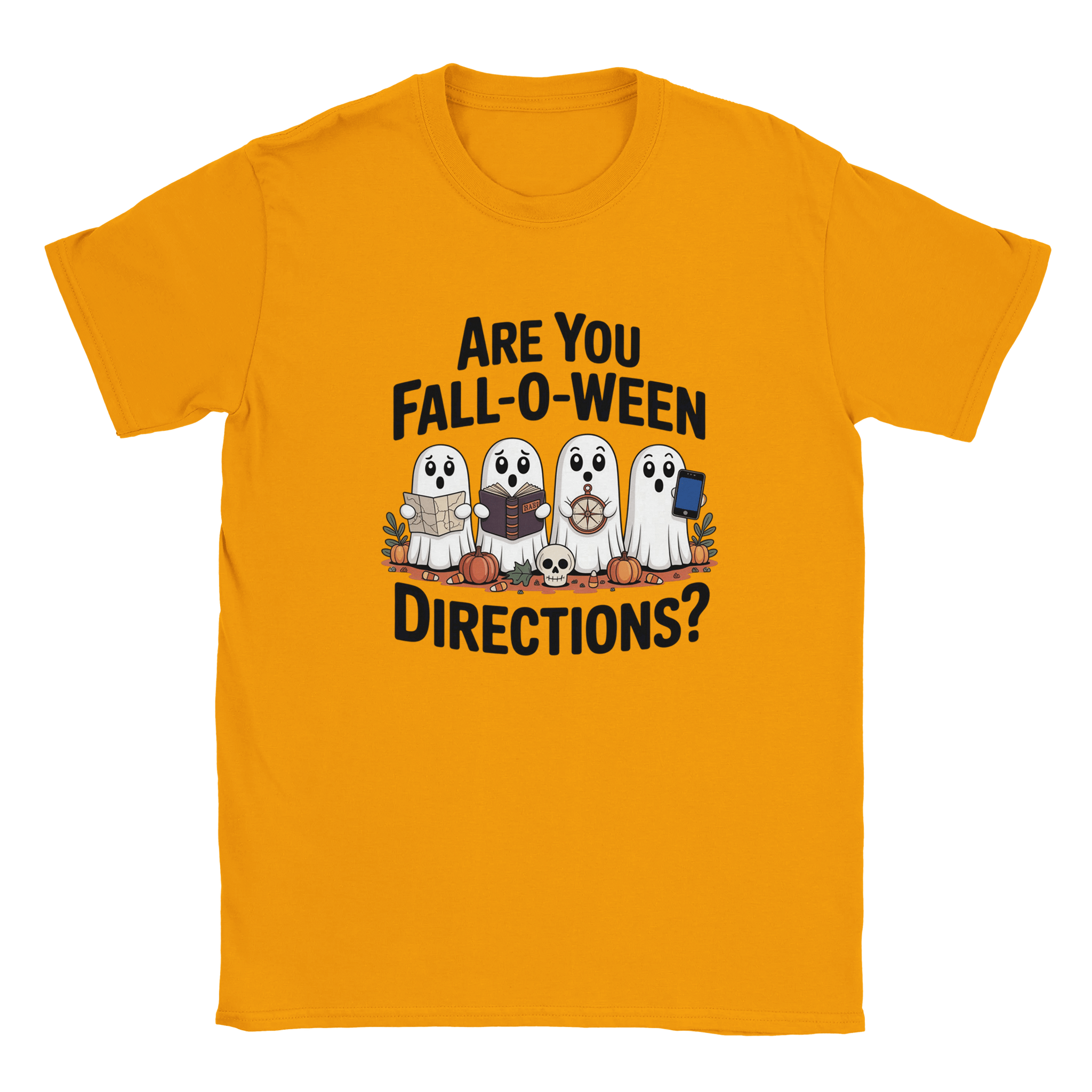 Halloween T-Shirt – Are You Fall - O - Ween Directions? Fun Design - KPAP Canada