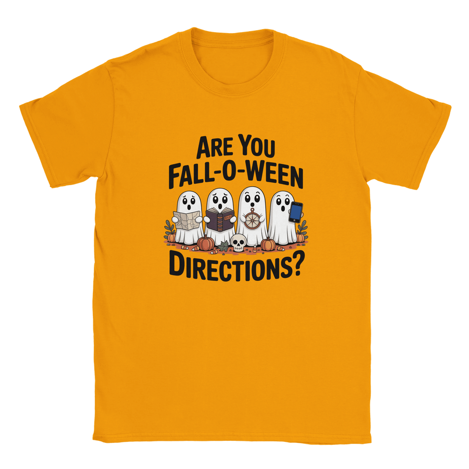 Halloween T-Shirt – Are You Fall - O - Ween Directions? Fun Design - KPAP Canada