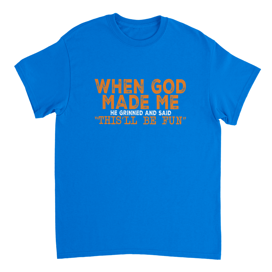 "This'll Be Fun" T-Shirt – Heavyweight Cotton, Classic Fit, Durable Casual Wear in Your Choice of Fun Hues - KPAP Canada