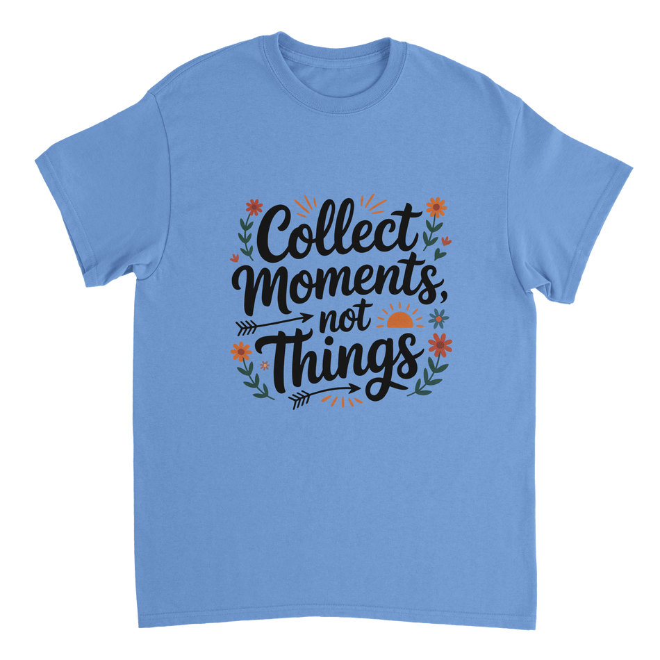 Collect Moments Not Things Cotton T-Shirt – Classic Fit Casual Wear - KPAP Canada