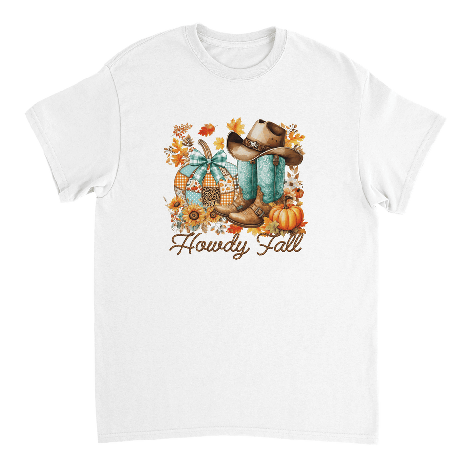 Howdy Fall Western T-Shirt – Rustic Autumn Cowboy Style, Heavyweight Cotton Tee for Dad - KPAP Canada