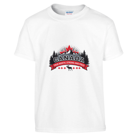 Kids' T-Shirt - Canada True North Strong & Free Design - KPAP Canada