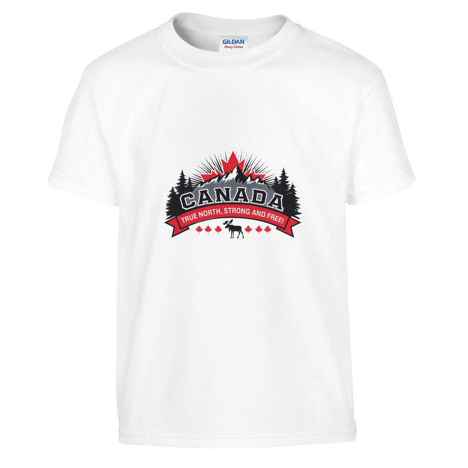 Kids' T-Shirt - Canada True North Strong & Free Design - KPAP Canada